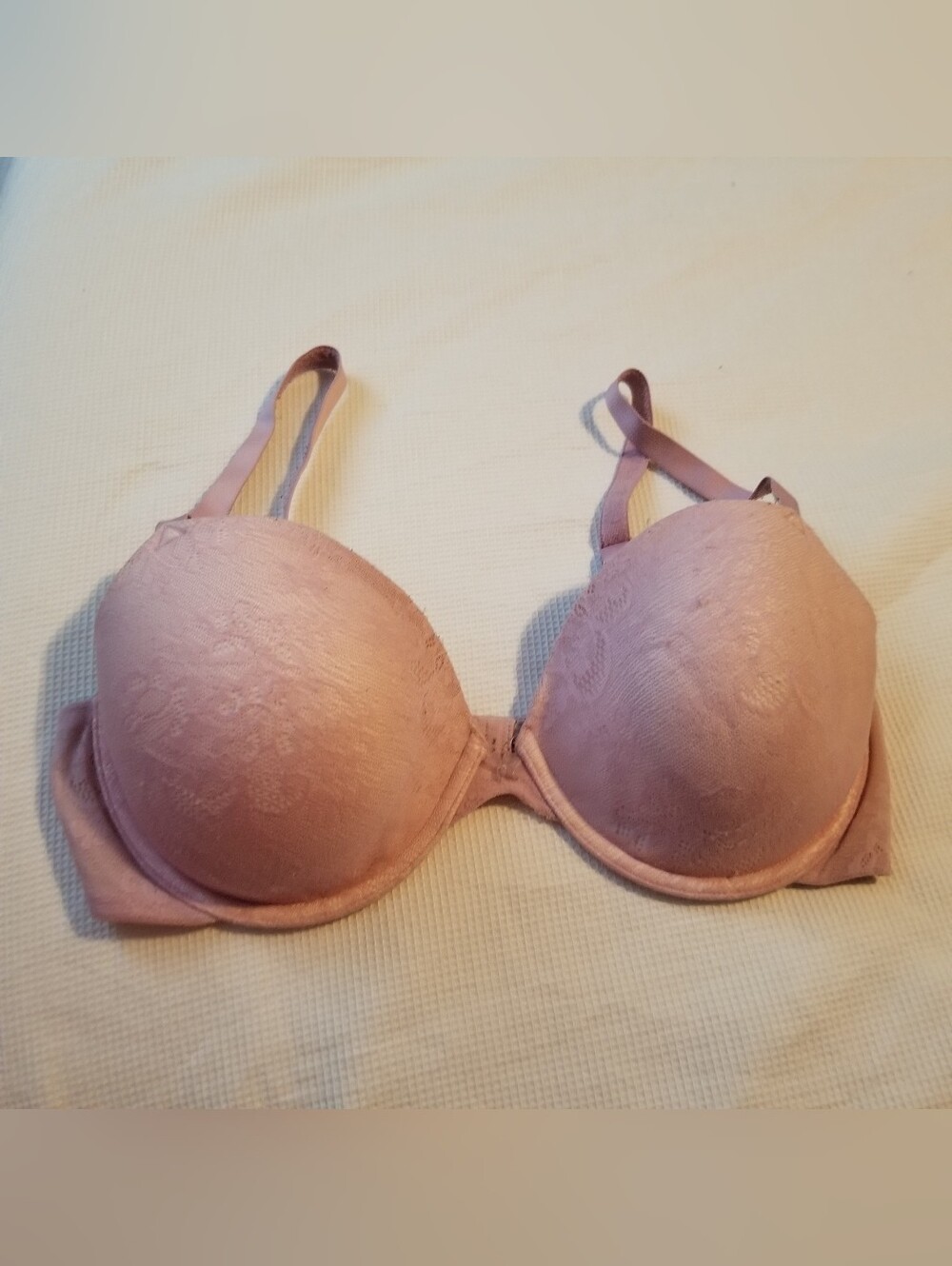 Vanity Fair 36D Fits You Perfectly Modern Coverage Pink Lace Underwire Bra 75215